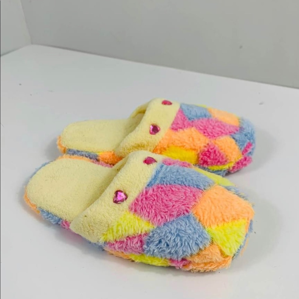 Brand New Girls Multi Plush Slippers